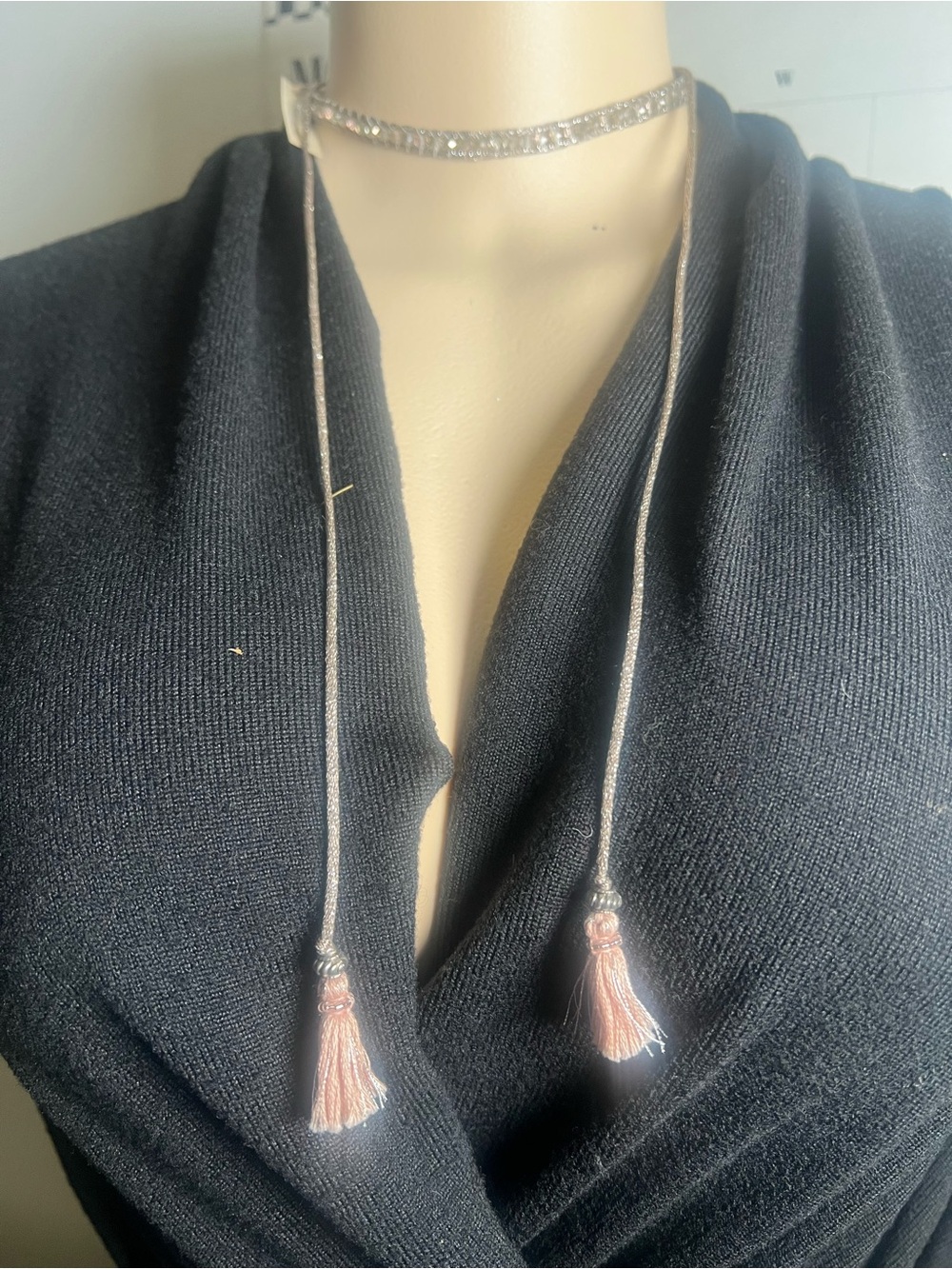 Chan Luu Silver and Tan Beaded Necklace
